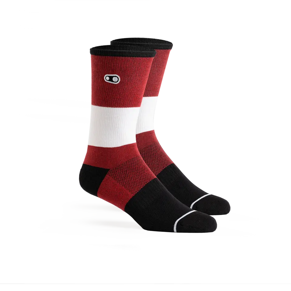Icon Casual Sock - Red/Black/White 1