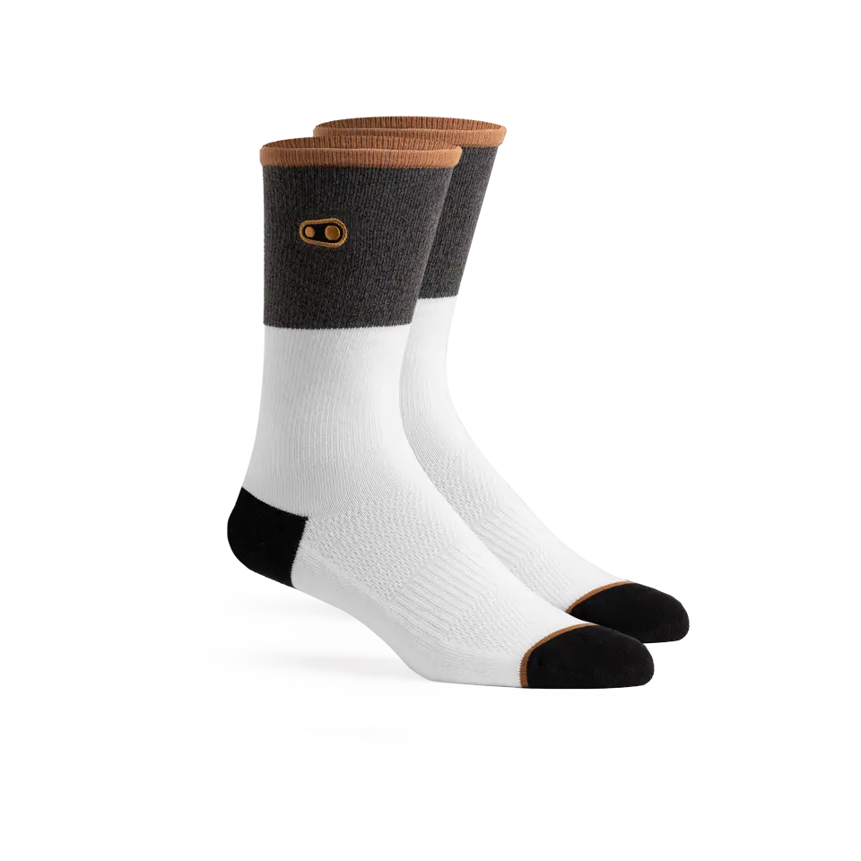 Icon Casual Sock - White/Grey/Gum 1