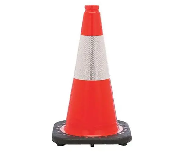 18" Orange Traffic Cone With Reflector 1