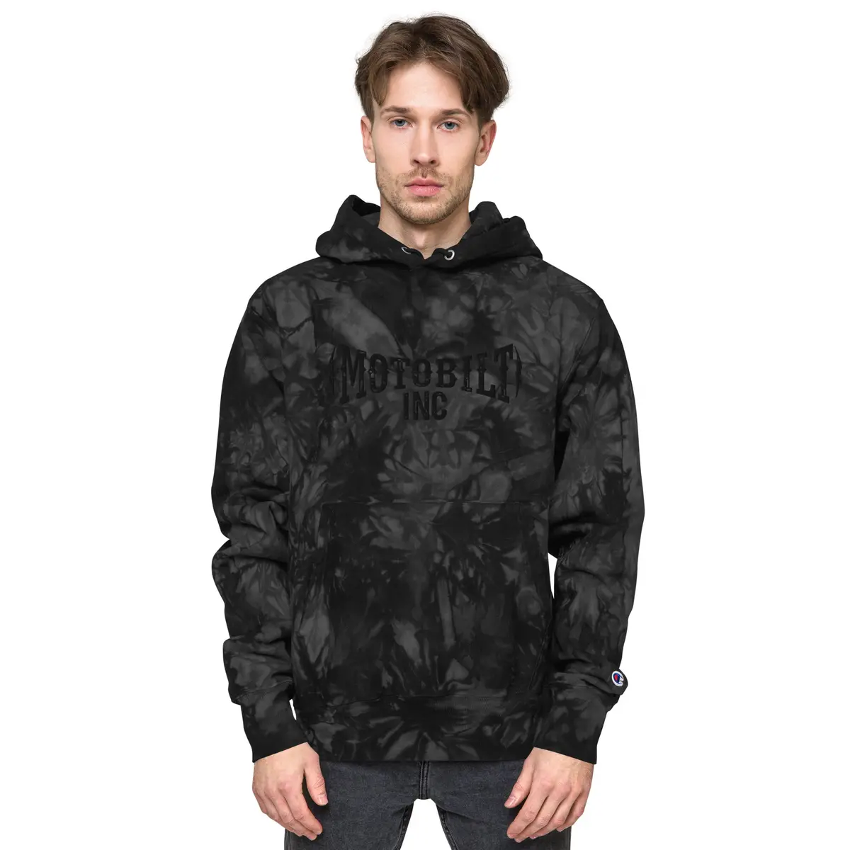 Motobilt Embroidered Champion Tie-Dye Hoodie 1