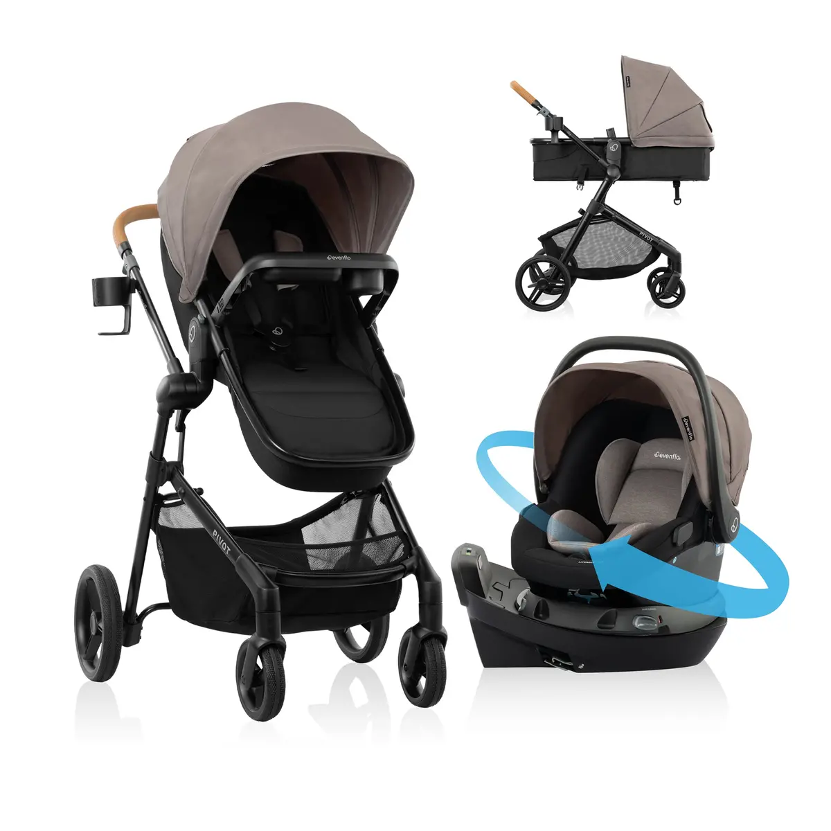 Pivot Nxt Travel System W/ Revolve180 Litemax Nxt Infant Car Seat 2