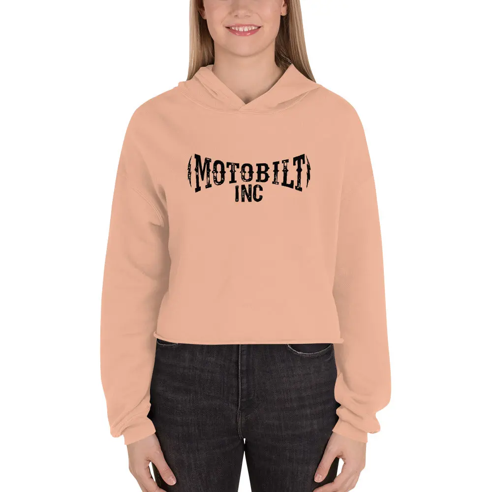 Motobilt Crop Hoodie Featuring Bold Lightning Bolt Design - Image 4