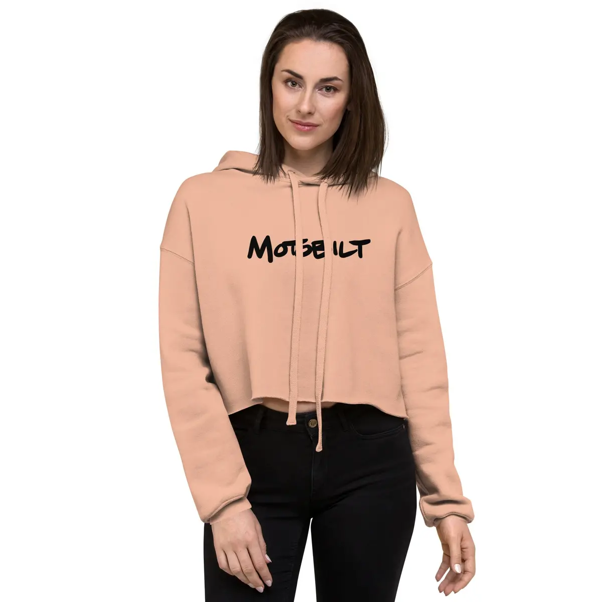 Motobilt Vintage-Style Handwritten Crop Hoodie - Image 4