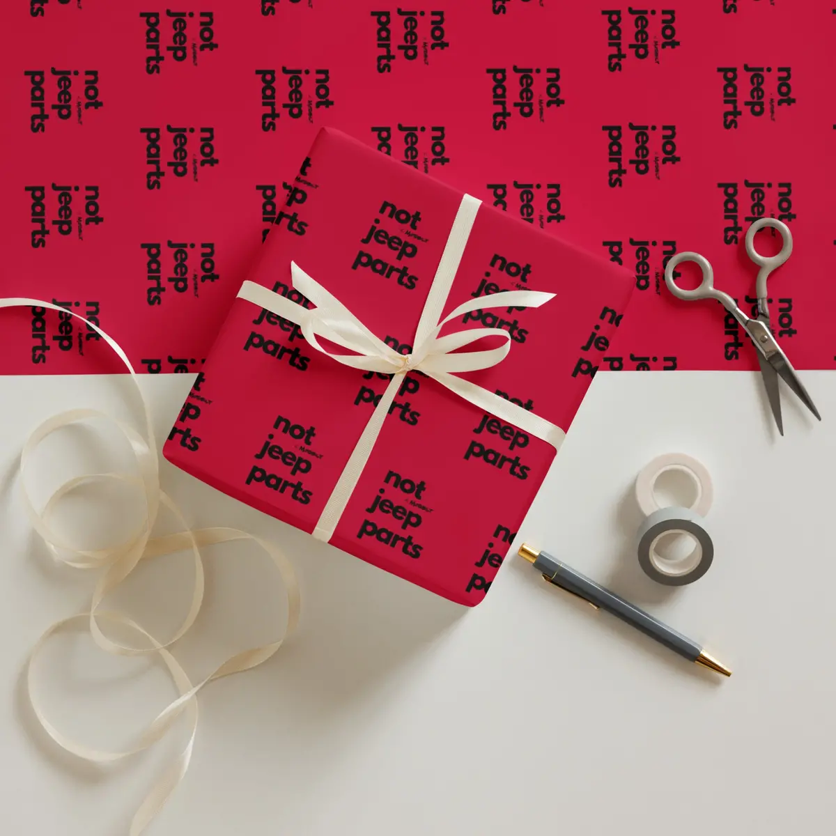 Motobilt "Not Jeep Parts" Wrapping Paper Sheets 2