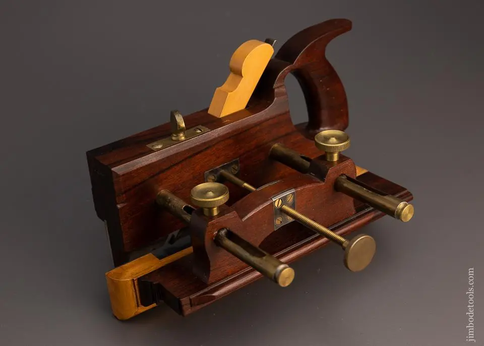 Jim Leamy Stunning 3 Arm Rosewood And Boxwood Plow Plane Mint - Excelsior 99270 - As Of July 26 1