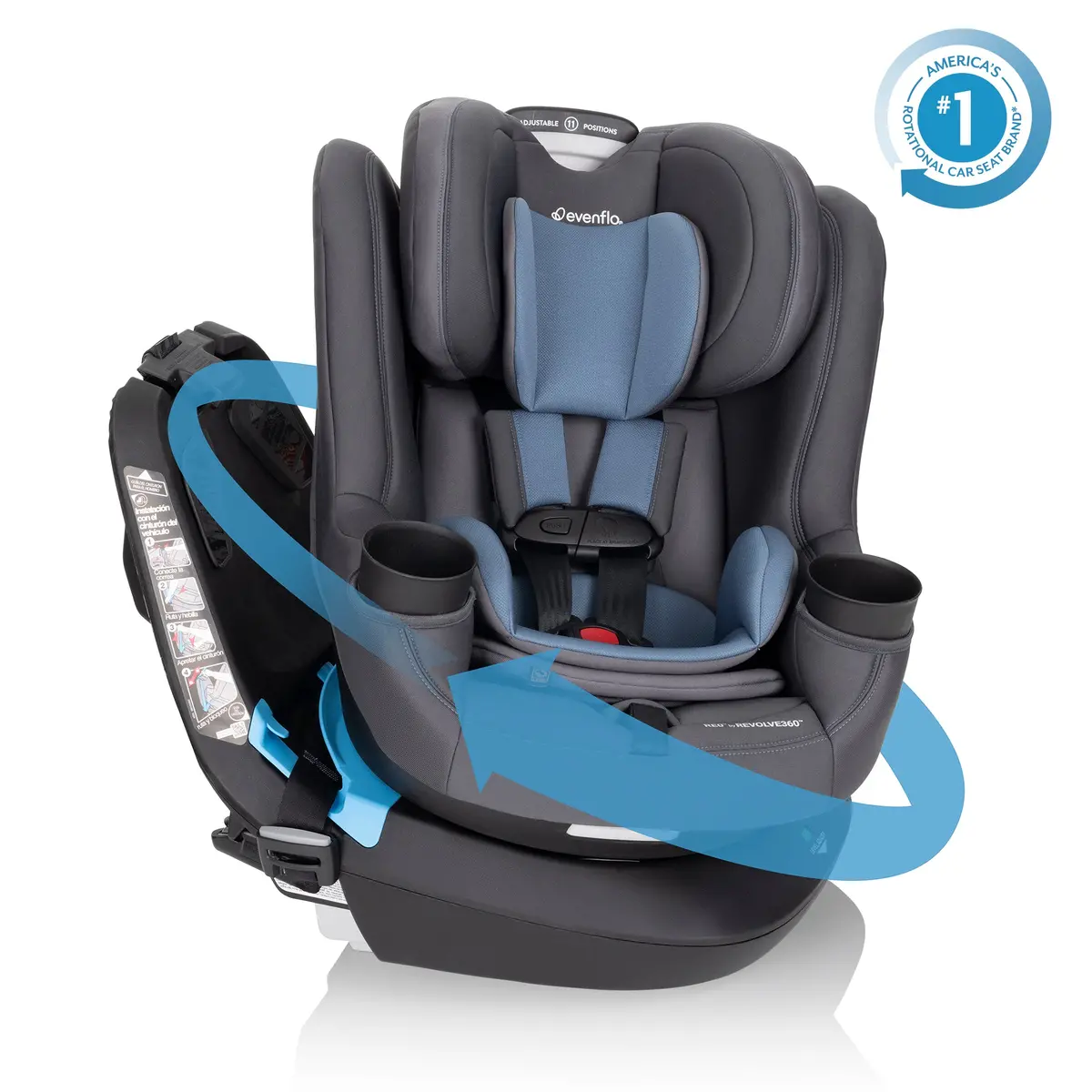 Reo By Revolve360 Rotating Convertible Car Seat With Quick Clean Cover 3