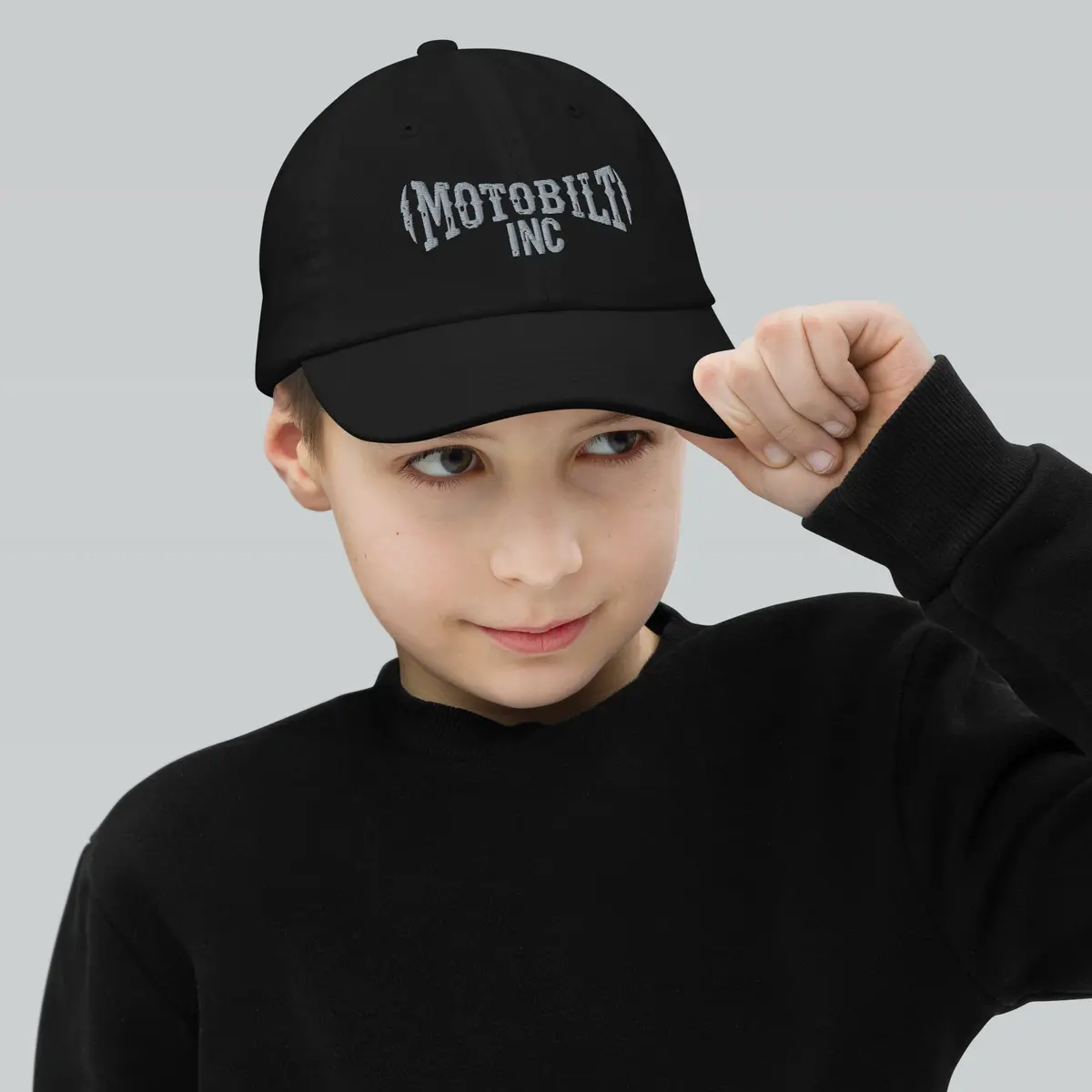 Motobilt Embroidered Logo Youth Baseball Cap 1
