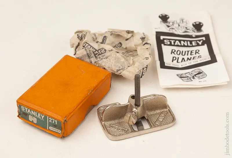 Stanley No. 271 Router Plane Mint In Original Box With Instructions -- 70688 1