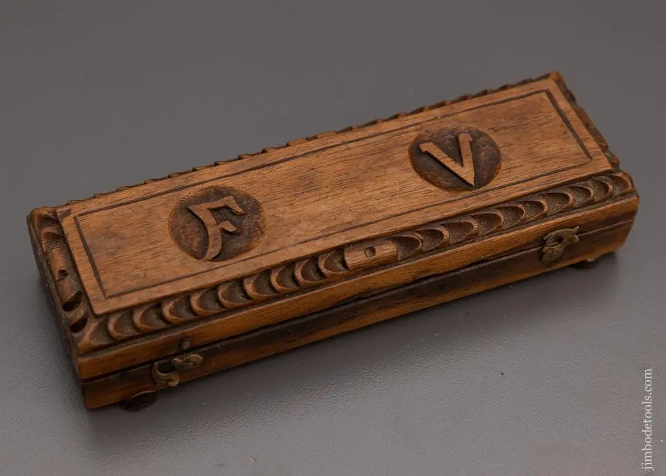 5 X 1 1/4 Inch Oil Stone In Fancy Carved Box * 72063 1