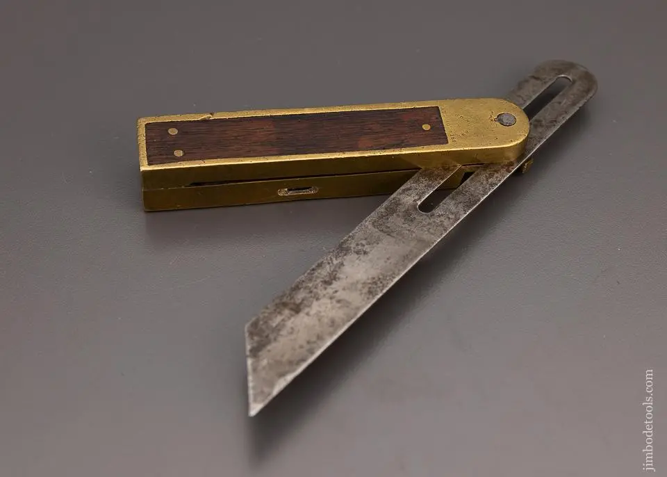 Rare Howard’S Patent 1867 Rosewood Bevel Square With Level - 92632 1