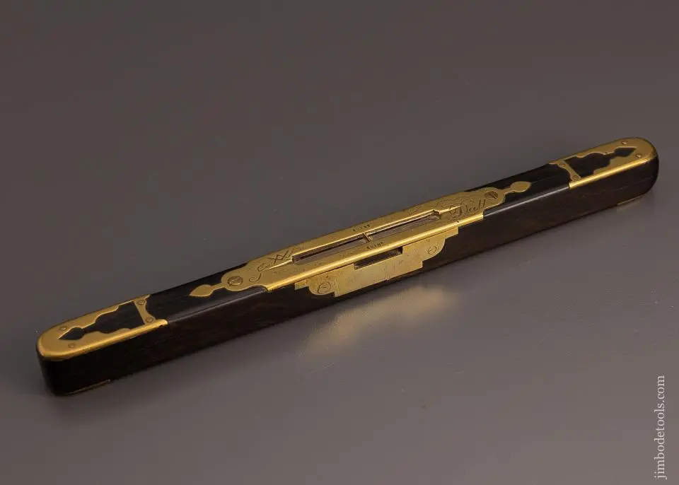 Fantastic, Ornate Ebony & Brass Level By Buist - 97697 1