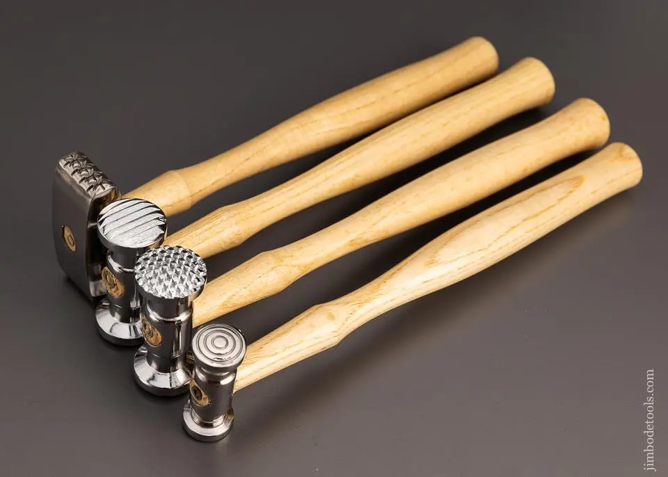 Mint Set Of 4 Texturing Hammers For Wood, Metal Or Leather - 97703 1