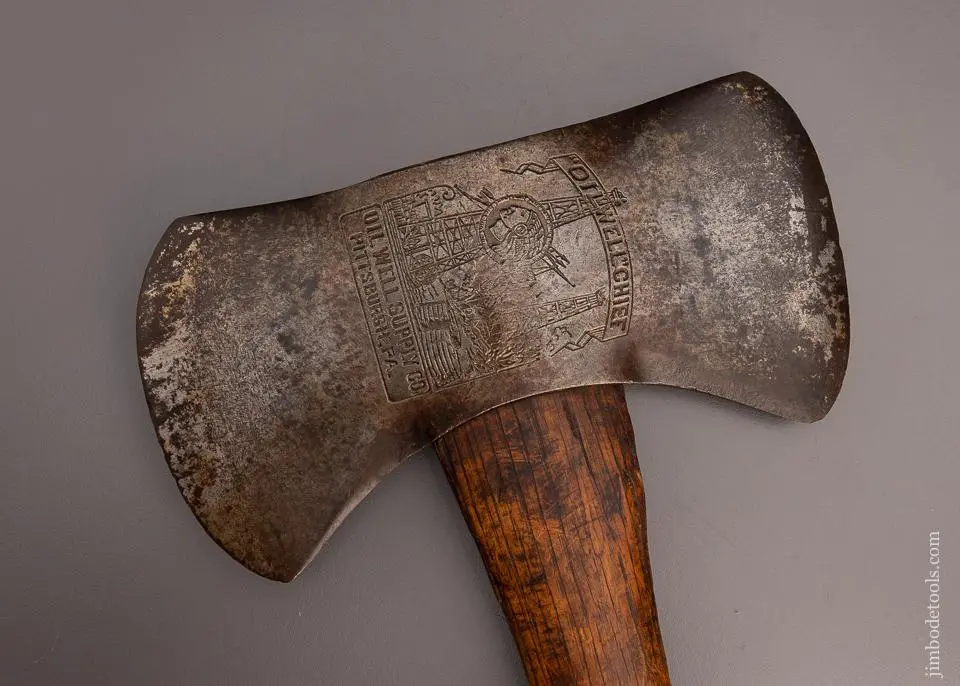 Uber Rare Oil Well Supply Co. Embossed “Oilwell” Chief Double Bit Axe - 97739 - As Of Apr 20 1