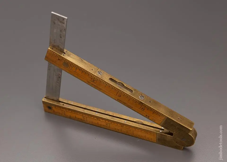 Rare Stephens & Co. Inclinometer Level & Boxwood Rule No. 36 - 97786 1