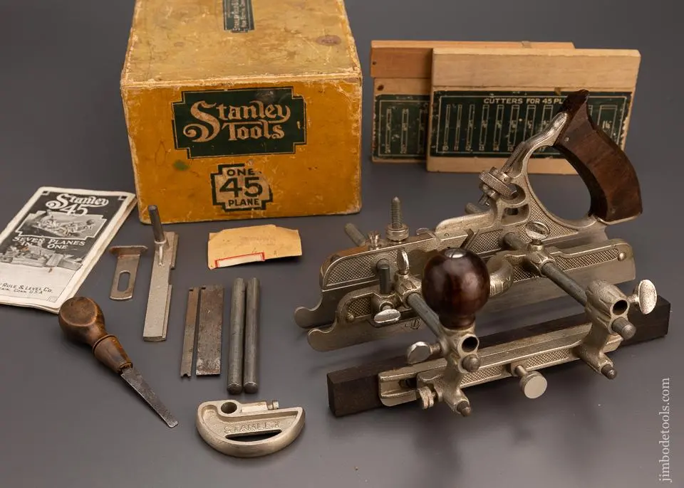 Fine Stanley No. 45 Combination Plane 100% Complete In Original Box - 97798 1