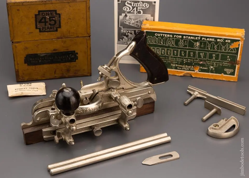 Fine Stanley No. 45 Combination Plane 100% Complete In Original Box - 97799 1