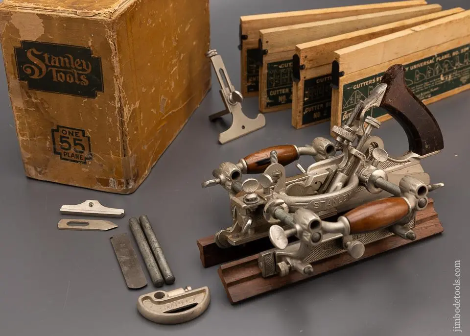 Fine Stanley No. 55 Combination Plane 100% Complete In Original Box - 97900 - As Of Apr 23 1