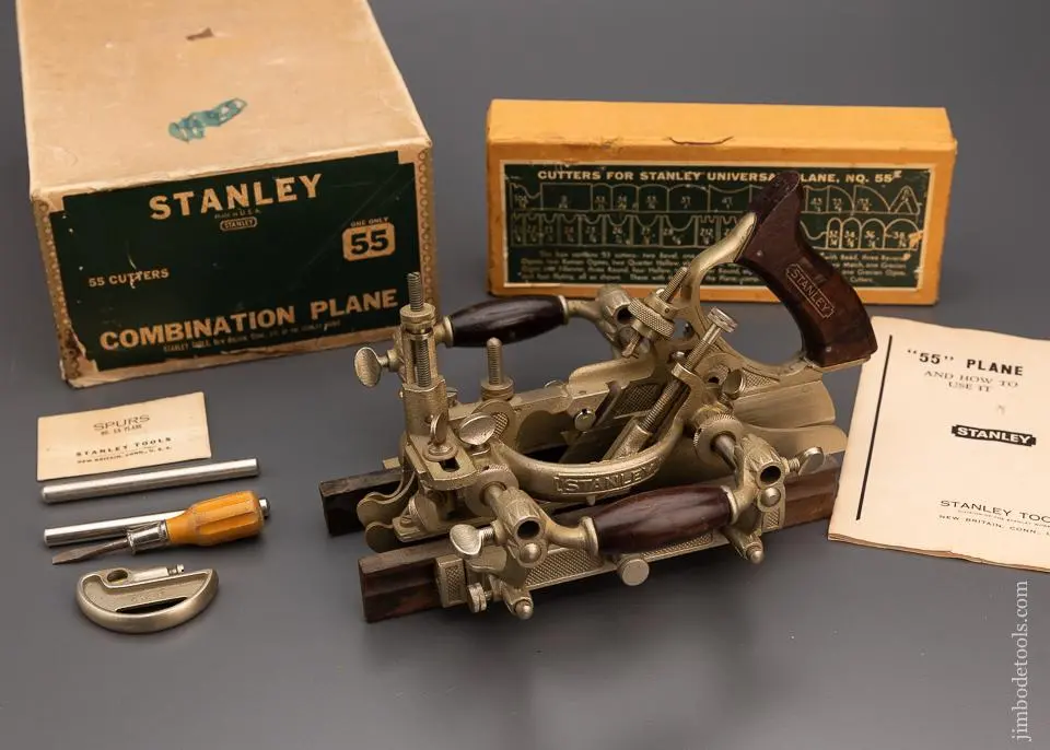 Mint & 100% Complete Stanley No. 55 Combination Plane In Original Box - 97813 - As Of Apr 22 1