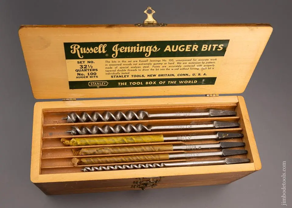 Mint Complete Set Of 13 Russell Jennings Auger Bits In Original Three Tiered Box - 97815 1