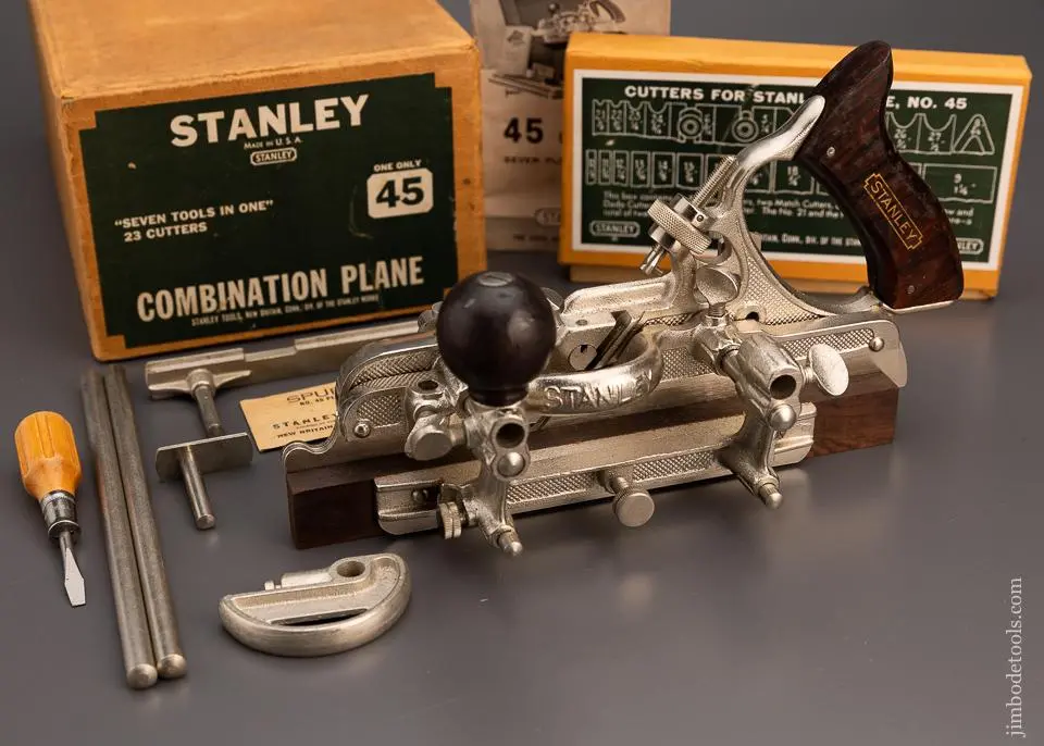 Dead Mint Stanley No. 45 Combination Plane In The Best Box We Have Ever Seen - 97821 1