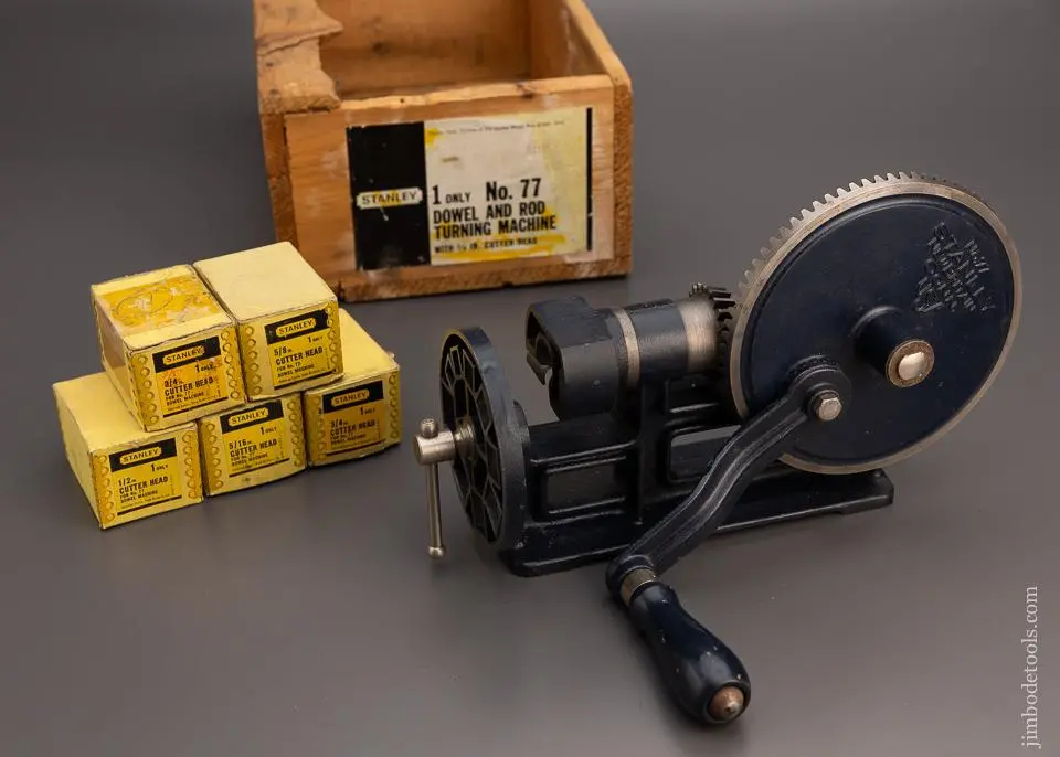 Stanley No. 77 Dowel Machine Mint In Box With 5 Cutter Heads! - 97824 1
