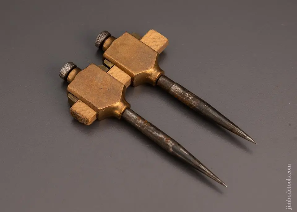Brass & Steel Trammel Points 4 3/4 Inch - 97859 1