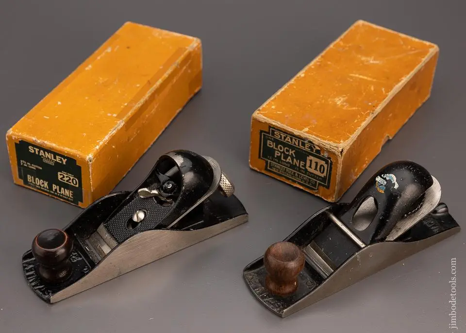 Stanley No. 110 & 220 Block Planes Near Mint In Box - 97865 1