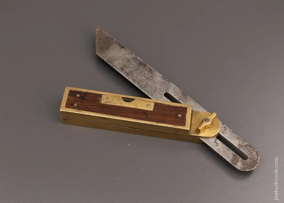 Rare Howard’S Patent Rosewood Bevel Square With Level By Star Tool Co. - 97879 1