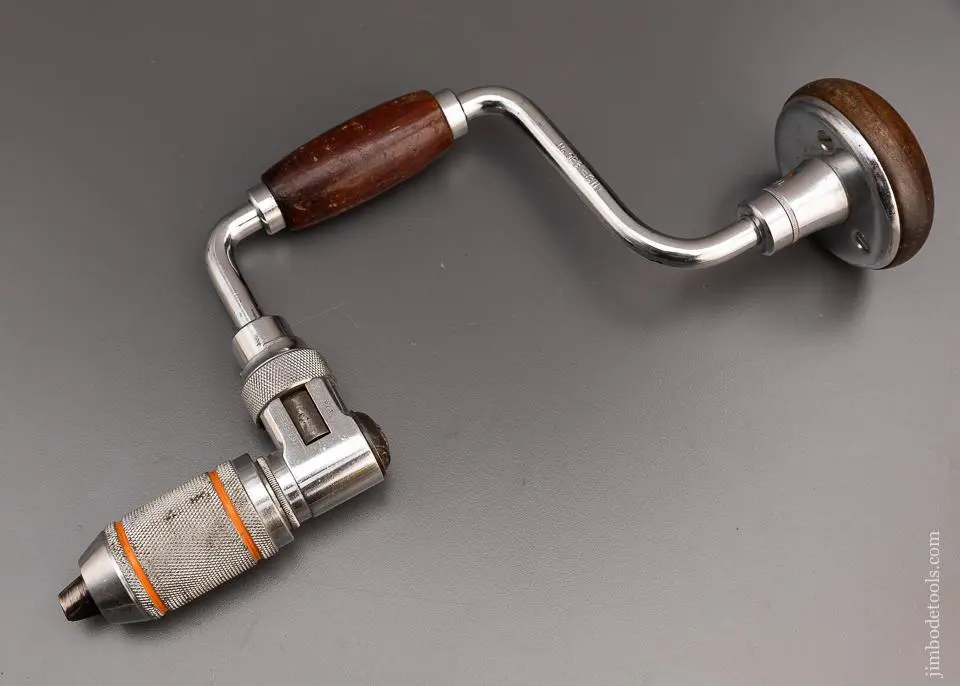 Fine 8 Inch Stanley No. 923 Bit Brace With Rosewood And Decal Like New - 97893 1