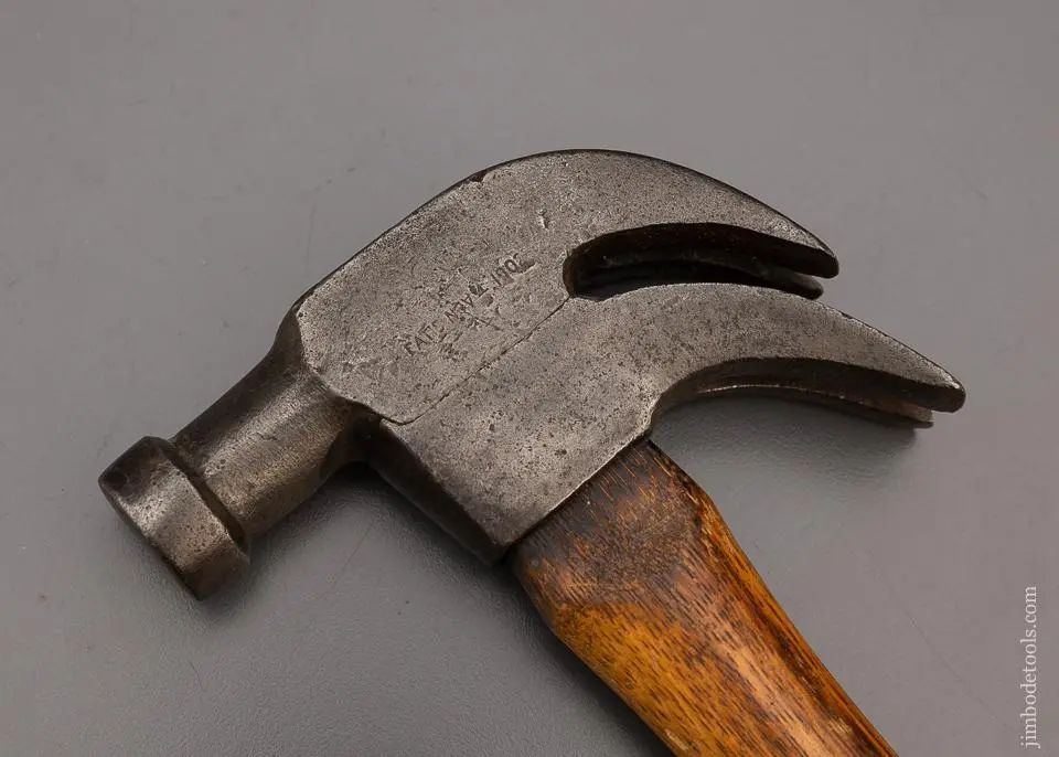 Signed Voight November 4, 1902 Patent Double Claw Hammer By Double Claw Hammer Co. W/ Original Handle -97900 1