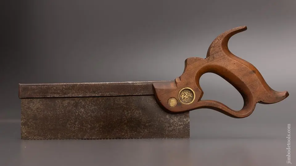 Rare And Fine Disston Double Eagle 8 Inch Dovetail Saw - 97908 1