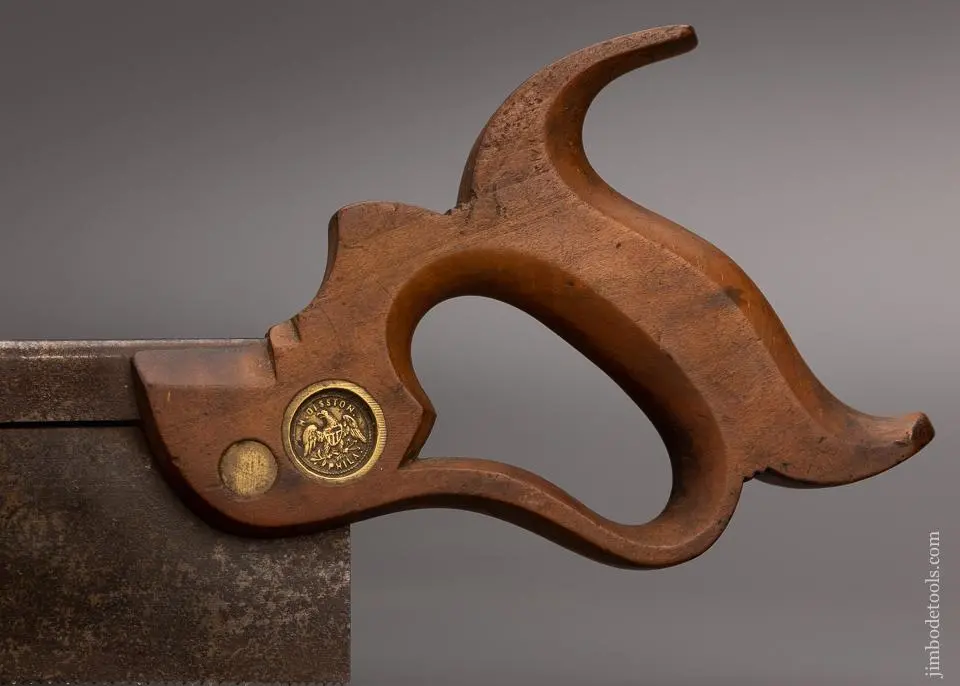 Rare And Fine Disston Double Eagle 8 Inch Dovetail Saw - 97908 2
