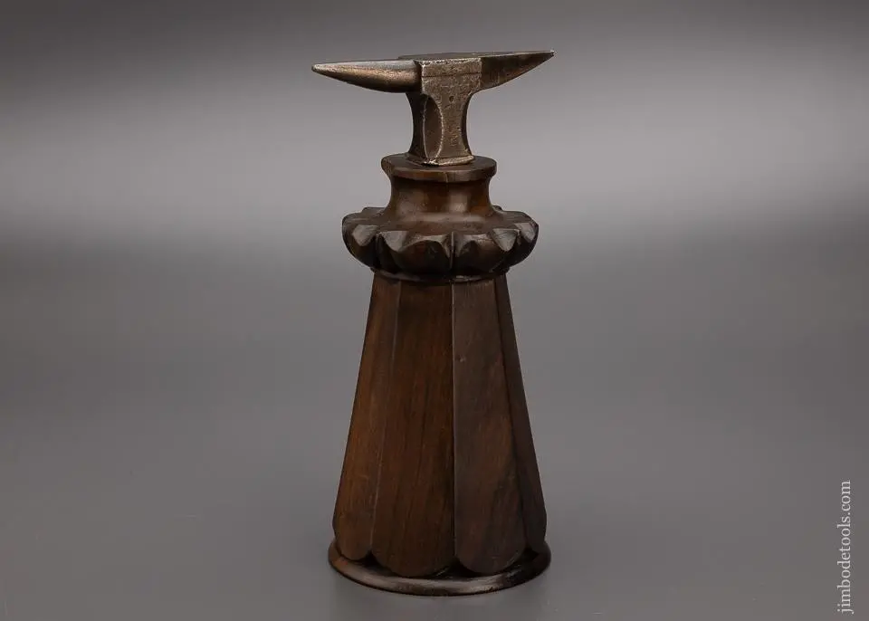 Jeweler’S Anvil On Gorgeous Carved Rosewood Pedestal - 97946 1