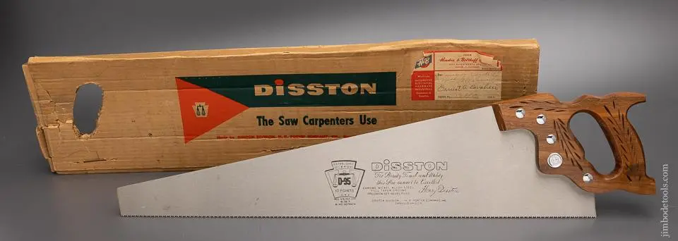 Dead Mint In Box Disston D-95 Hand Saw - Hand Saw - 98006 1