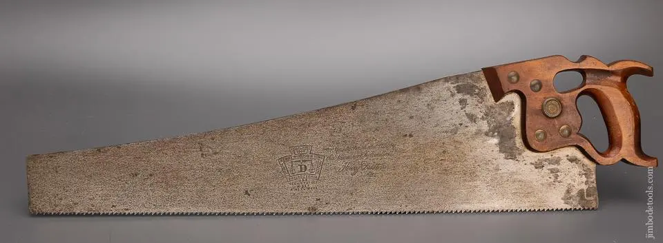 Fine Disston D-8 Thumbhole Hand Saw Just Sharpened - 98012 1