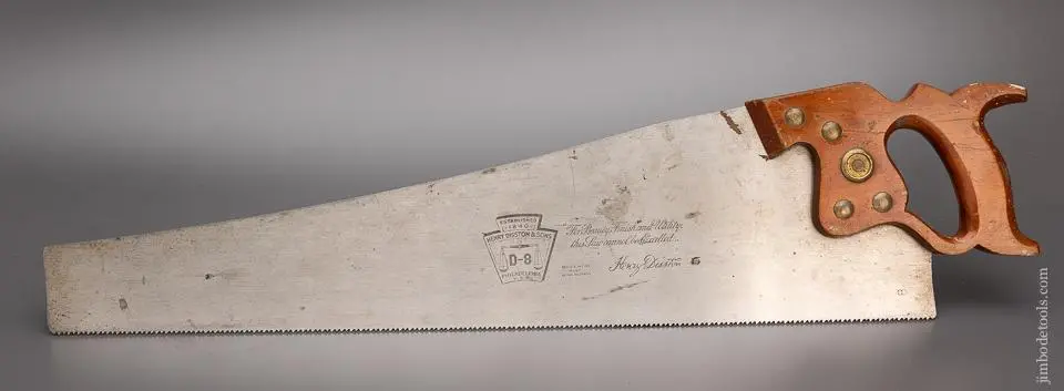 Extra Fine Disston No. D-8 Hand Saw - 98014 1