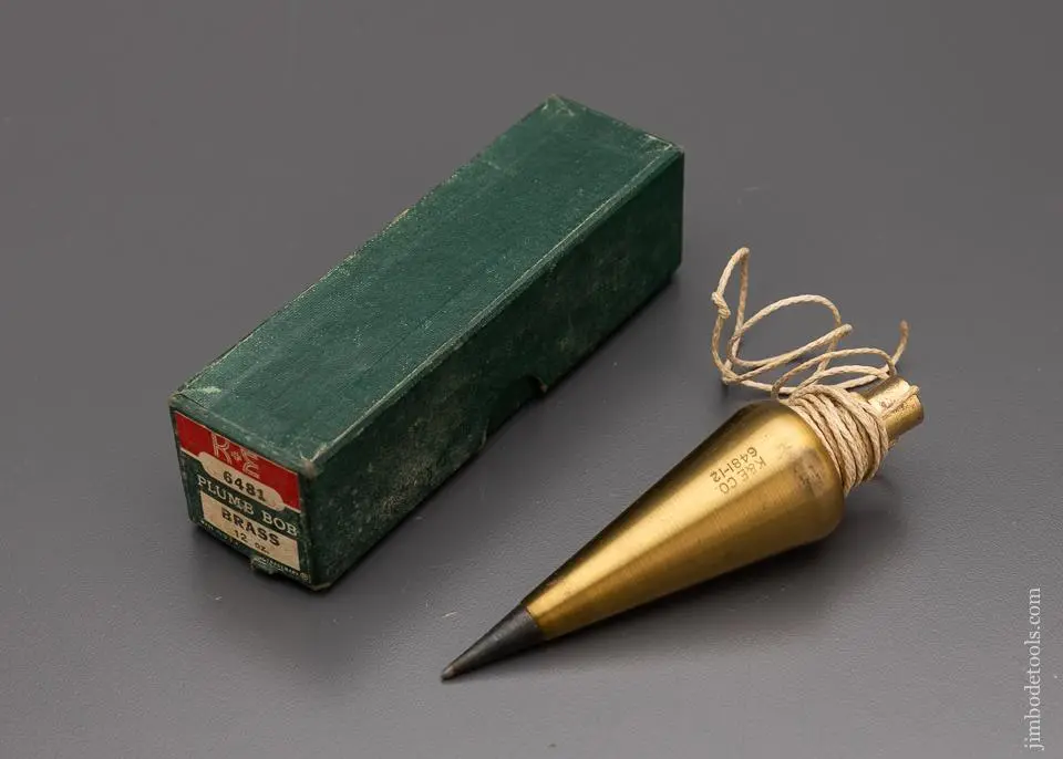 K&E Brass Plumb Bob Mint In Box - 1
