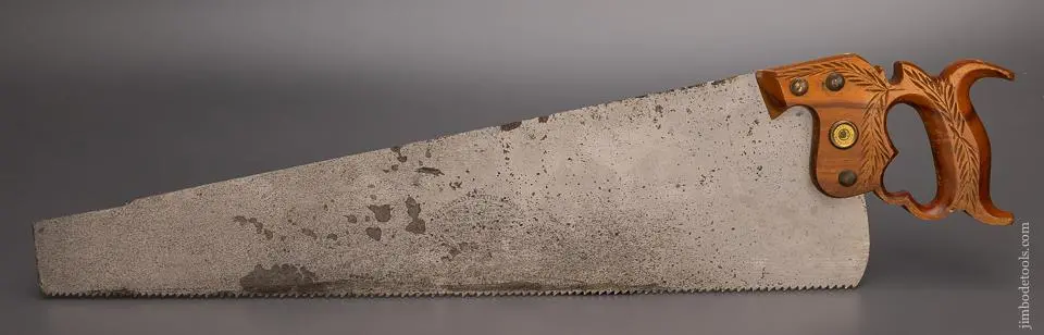 Near New Disston No. 12 London Spring Hand Saw Rip - 98036 1