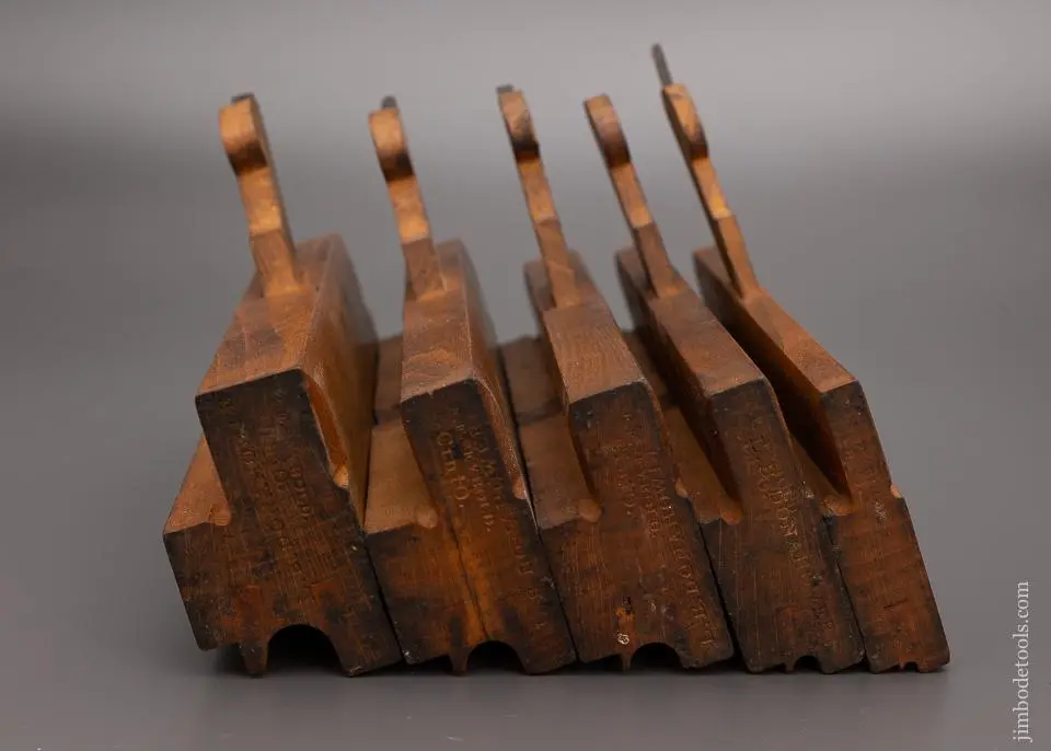 E.F. Seybold Cint. O Matched Set Of 5 Side Bead Moulding Planes - 98055 1