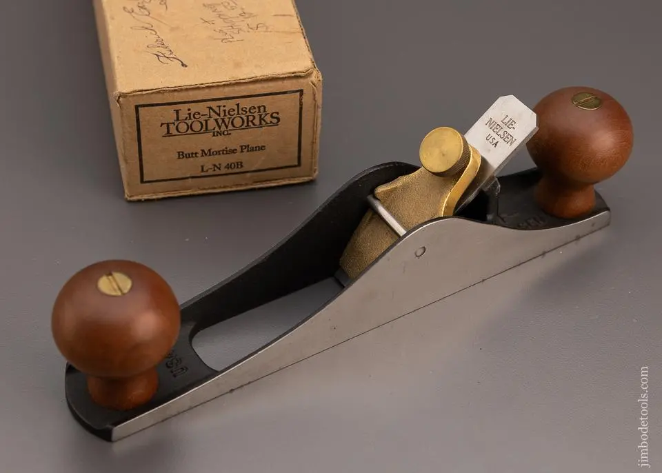 Lie Nielsen No. 40B Butt Mortise Router Plane Mint In Box - 98099 1