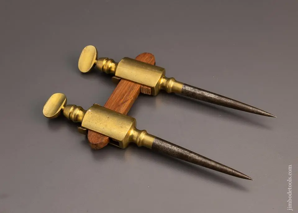 Excellent 8 1/2 Inch Brass Trammel Points - 98117 1