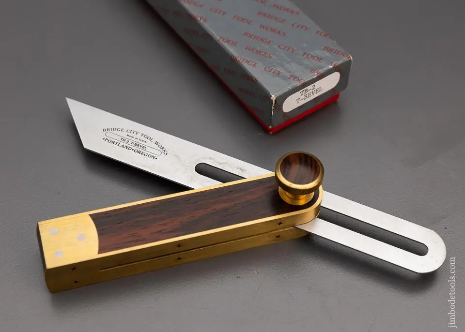 Bridge City Tool Works Tb-2 Rosewood Bevel Square Mint In Box - 98267 1