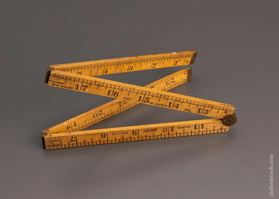 Good Lufkin No. 651 (68) 1918 Patent Folding Rule - 98179 1