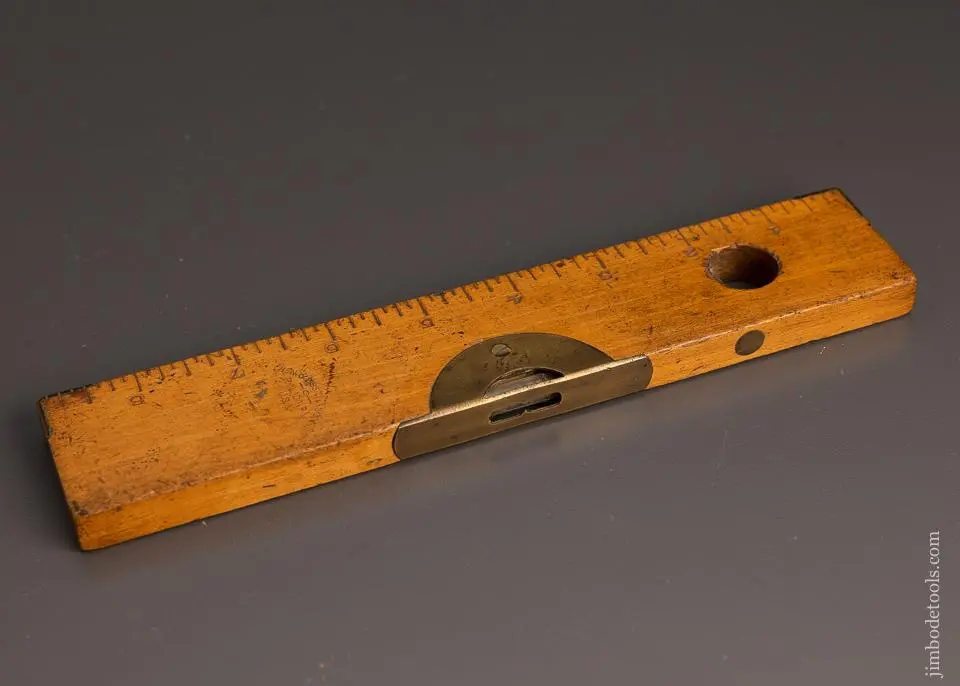Rare Henry Disston Boxwood Rule With Plumb & Level Feature 12 Inch  —98180 1