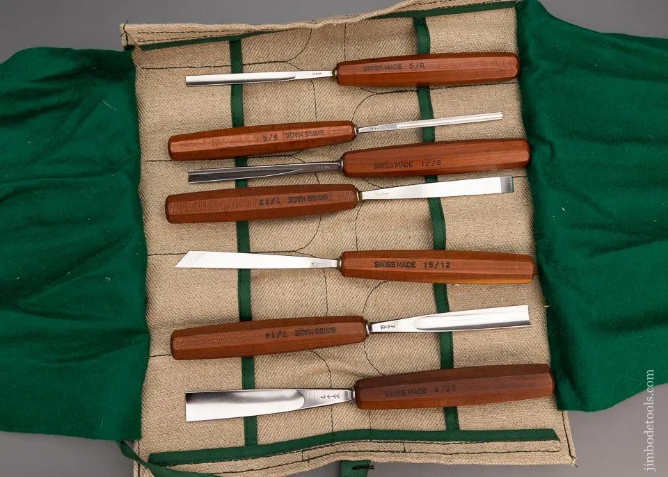 Mint Set Of 7 Pfeil Swiss Made Carving Chisel In Roll - 98224 1