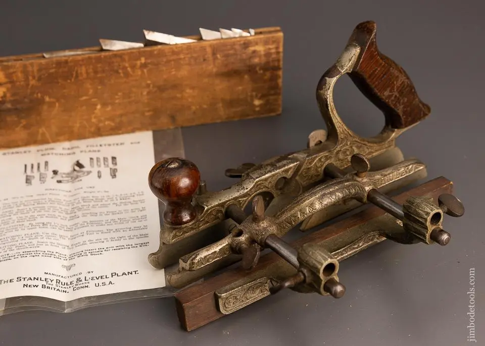 Stanley No. 46 Skewed Plow Plane With 10 Cutters - 98248 1