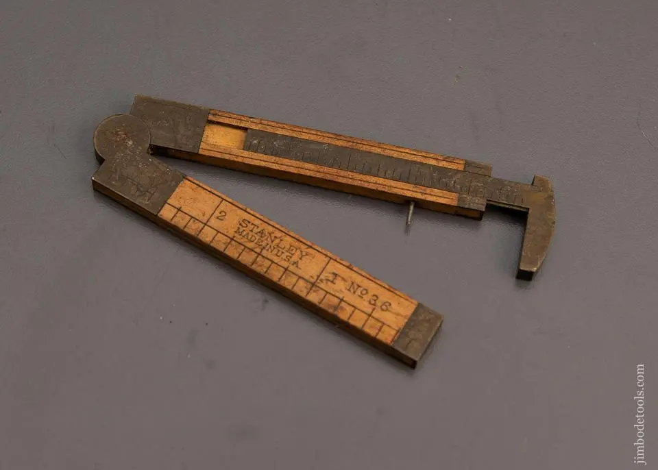 Good+ Stanley No. 36 Boxwood Folding Caliper Rule - 98259 1