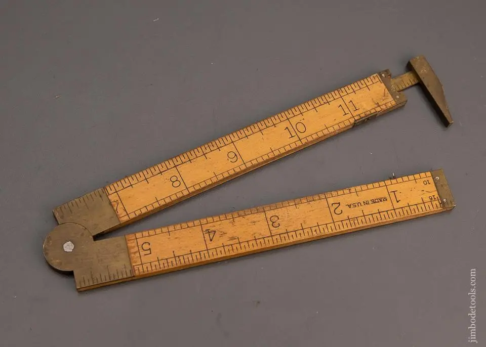 Fine Stanley No. 36 1/2R Boxwood Folding Caliper Rule - 98261 1