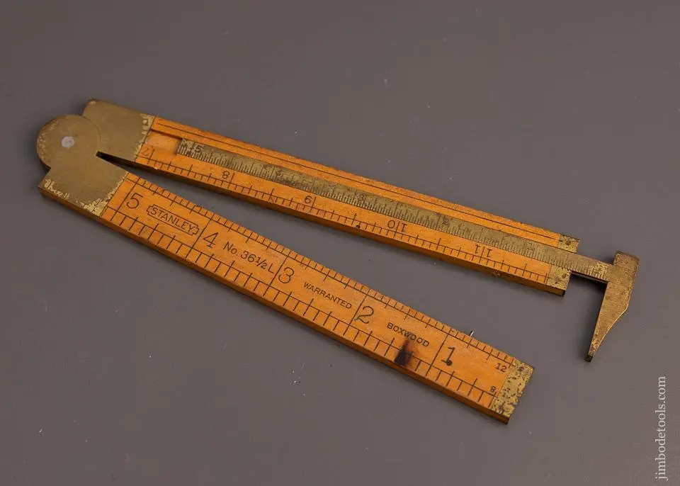 Extra Fine Stanley No. 36 1/2L Boxwood Caliper Rule - 98262 1