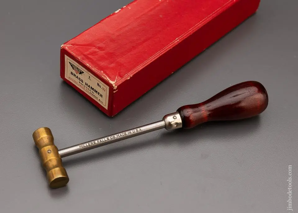 Millers Falls No. 92 Brass Hammer Mint In Box - 98268 1
